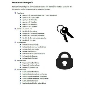 nuestro equipo de cerrajeros de carlet ofrecen este servicio